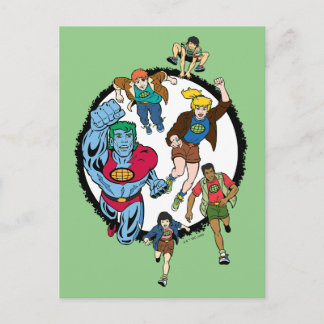 Postal Captain Planet y el gráfico del círculo de los pla