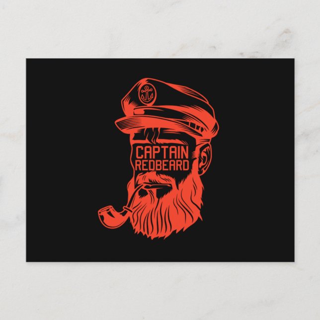 Postal Captain Redhead Red Beard Ginger Beard Red Hair Gi (Anverso)