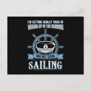 Postal Captain Sail Boat Sailing Sea Sailor Gift Idea