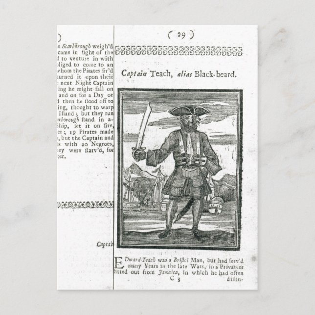 Postal Captain Teach, Alias Black Beard (Anverso)