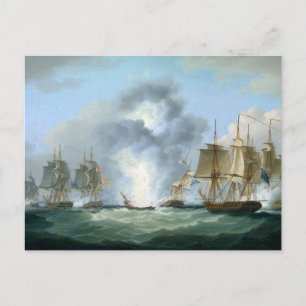 Postal Captura de barcos del tesoro españoles 1804
