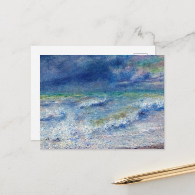 Postal Captura de mar por Pierre-Auguste Renoir (Anverso/Reverso In Situ)