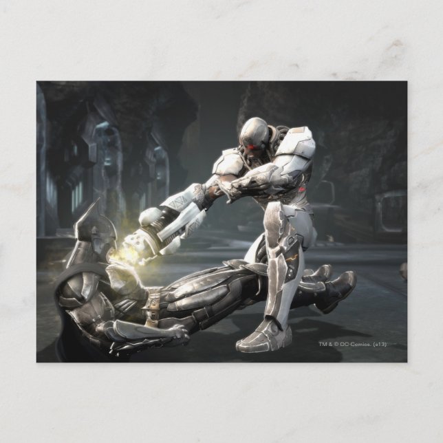 Postal Captura de pantalla: Batman vs Cyborg (Anverso)