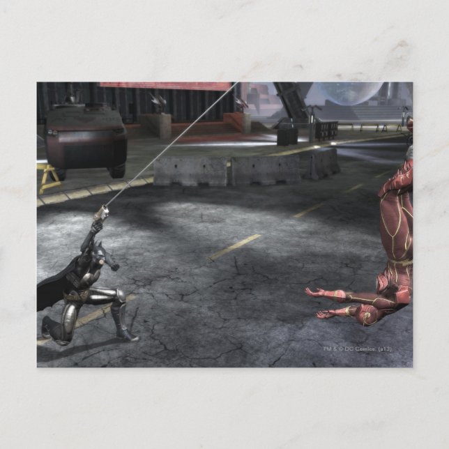 Postal Captura de pantalla: Batman vs Flash (Anverso)