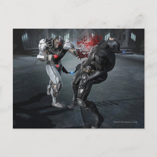 Postal Captura de pantalla: Cyborg vs Batman (Anverso)