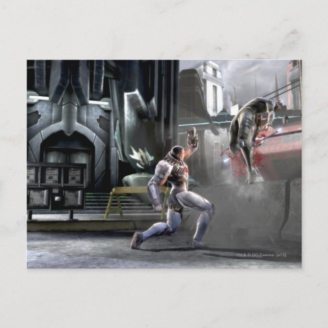 Postal Captura de pantalla: Cyborg vs Nightwing (Anverso)