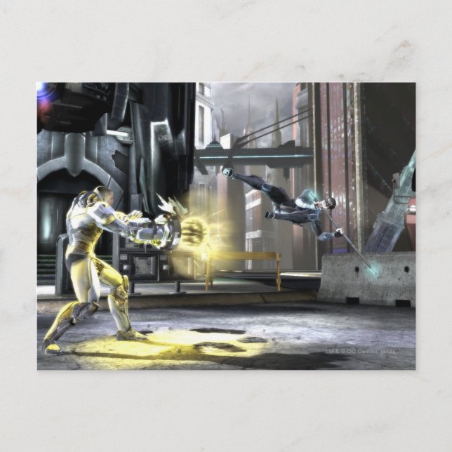 Postal Captura de pantalla: Cyborg vs Nightwing 2 (Anverso)