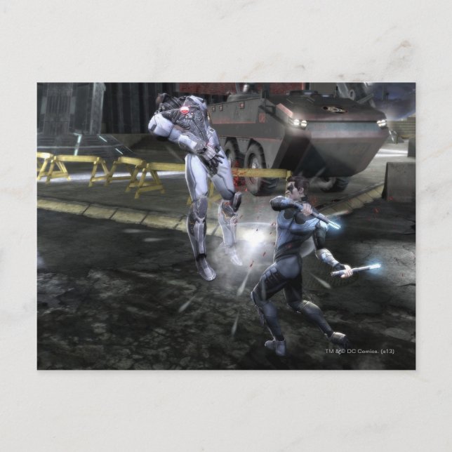 Postal Captura de pantalla: Cyborg vs Nightwing 3 (Anverso)
