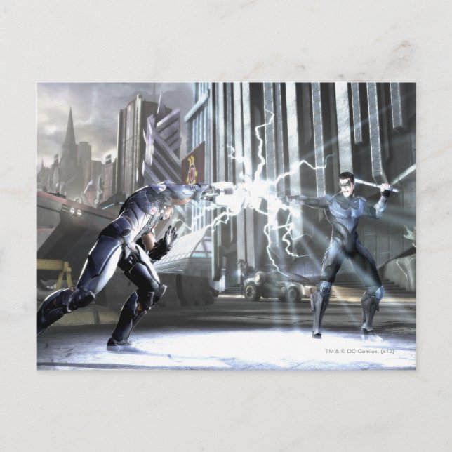 Postal Captura de pantalla: Cyborg vs Nightwing 4 (Anverso)