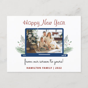 Postal Captura de pantalla de Año Nuevo para tu Foto Salu