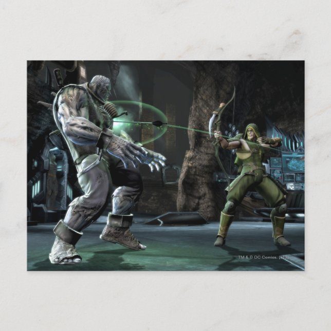 Postal Captura de pantalla: Grundy vs Green Arrow (Anverso)