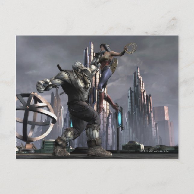 Postal Captura de pantalla: Grundy vs Wonder Woman (Anverso)