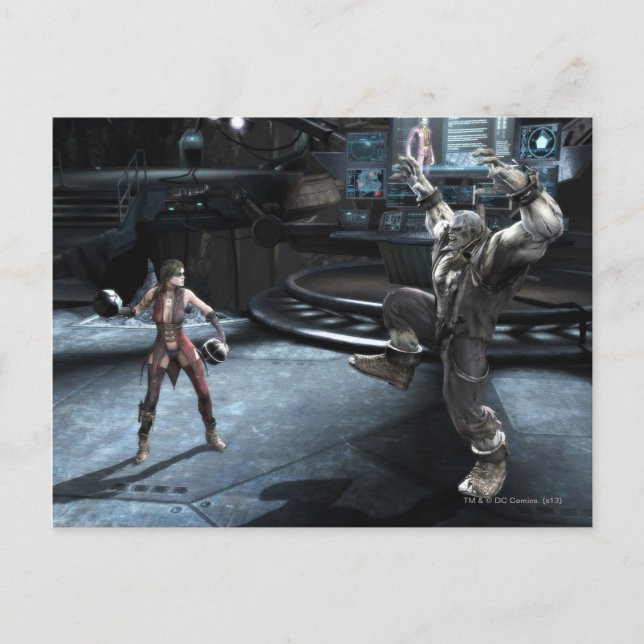 Postal Captura de pantalla: Harley vs Grundy (Anverso)