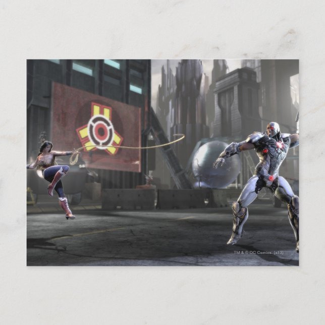 Postal Captura de pantalla: Mujer Maravilla vs Ciborg 2 (Anverso)