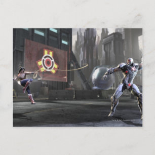 Postal Captura de pantalla: Mujer Maravilla vs Ciborg 2
