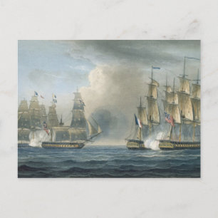 Postal Captura del Pomone por HMS Arethusa frente a Cuba