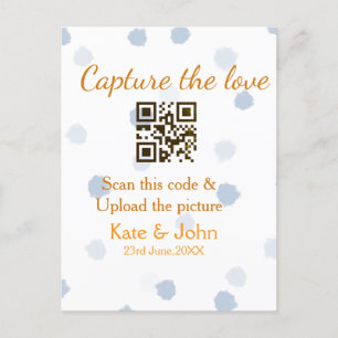 Postal Capturar el amor añadir QR escanear subir imagen a