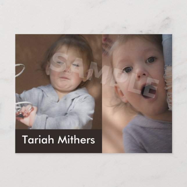 Postal Capturas de cabeza asequibles para niños de dos ca (Anverso)