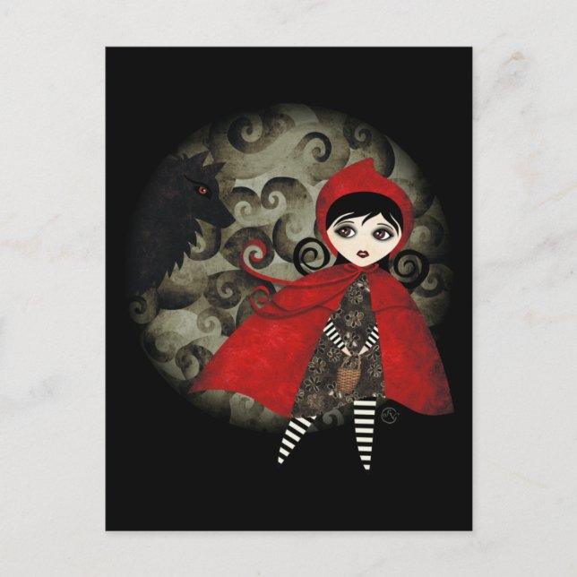 Postal Capucccina Roja Pequeña (Anverso)