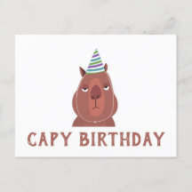 "CAPY CUMPLEAÑOS" Carpincho con Gorro de Fiesta