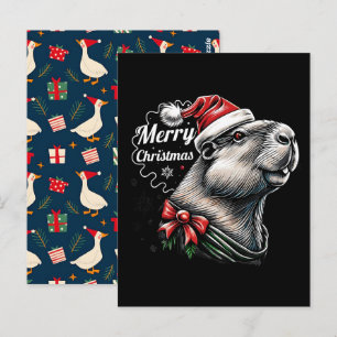 Postal Capybara de Dabbing Navidad Santa – Fiesta Diverti