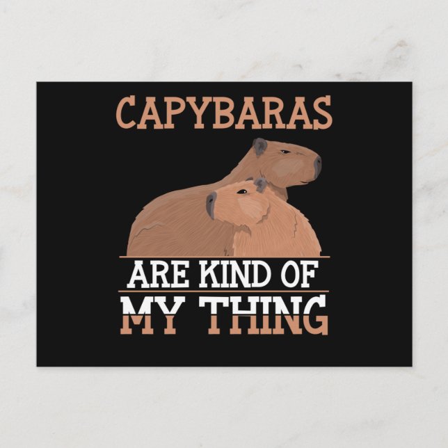 Postal Capybara Lover Hombres Amor Animal (Anverso)