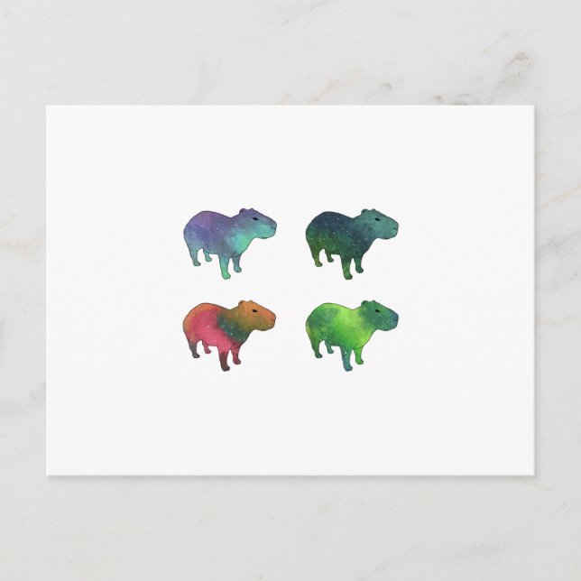 Postal Capybaras espaciales (Anverso)