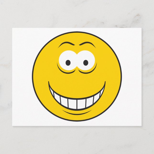 Postal Cara Amarilla Sonriente (Anverso)