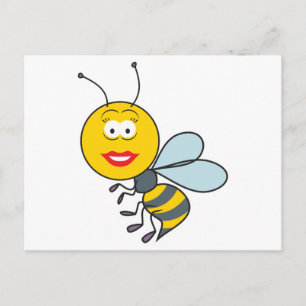 Postal Cara de Abeja Carpintera