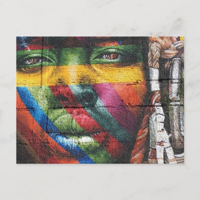 Postal cara de arte mural (Anverso)