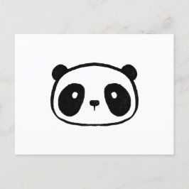 Postal Cara de dibujos animados de panda gigante regordet