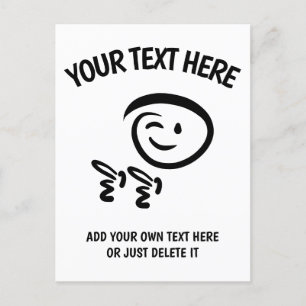 Postal Cara de Emoji de Winger con plantilla de doodle de