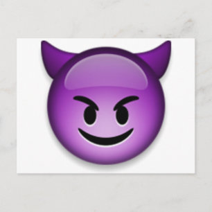 Postal Cara de Emoji traviesa