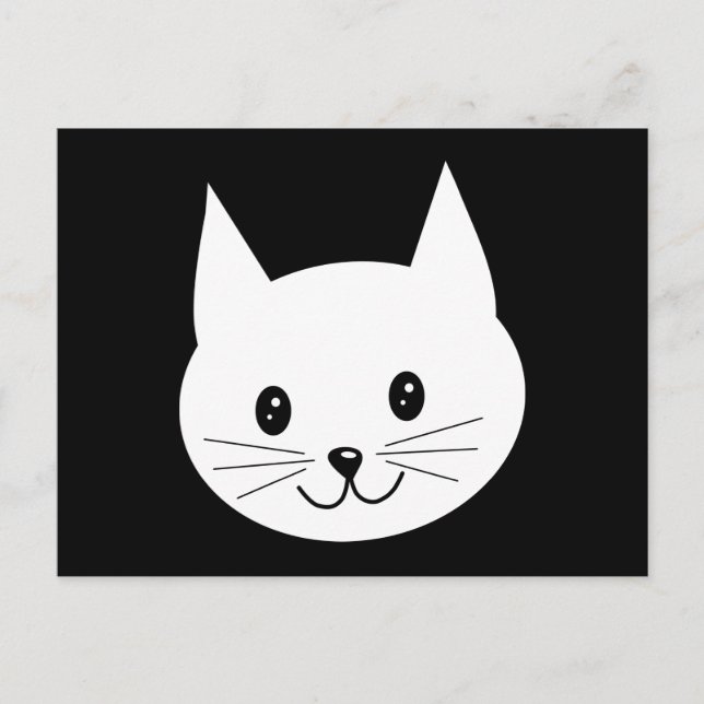 Postal Cara de gato. (Anverso)