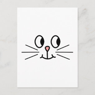 Postal Cara de gato.