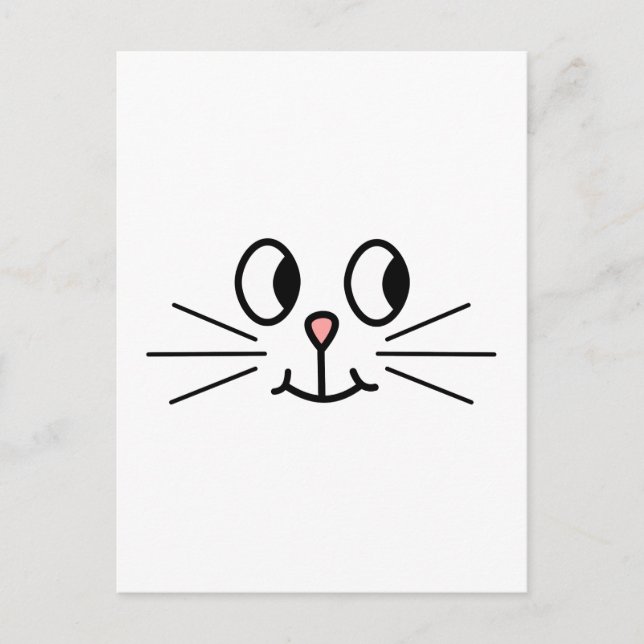 Postal Cara de gato. (Anverso)