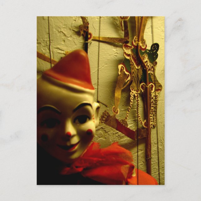Postal Cara de marioneta (Anverso)