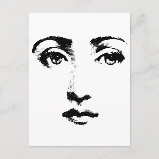 Postal Cara de mujer (Anverso)