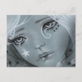 Postal Cara de muñeca de estrella caída Postcard