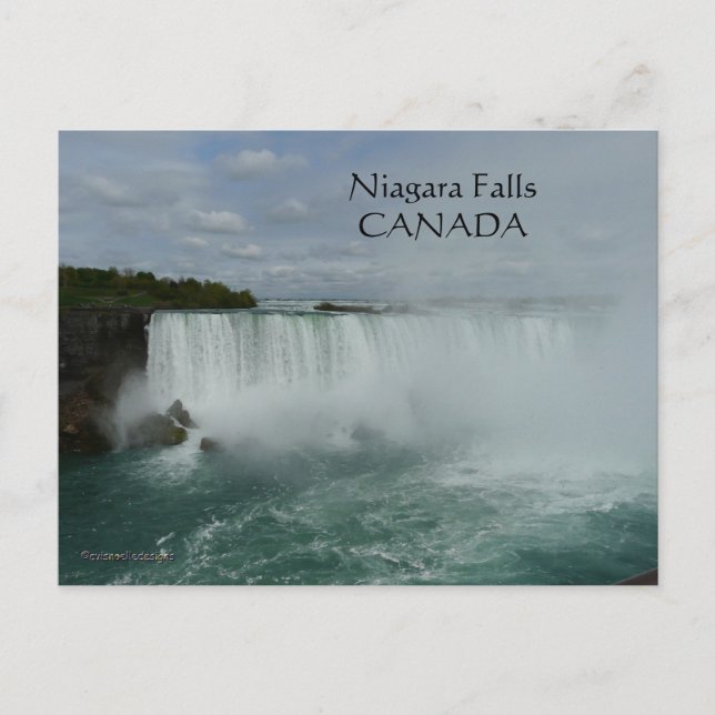 Postal Cara de Niágara, lado de belleza canadiense (Anverso)