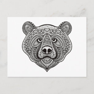 Postal Cara de oso inspirada