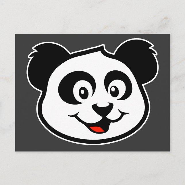 Postal Cara de Panda Adorable (Anverso)