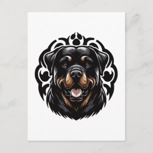 Postal Cara de perro Rottweiler