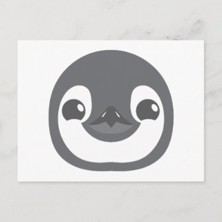 Postal cara de pingüino