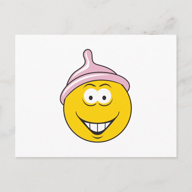 Postal Cara de preservativo (Anverso)