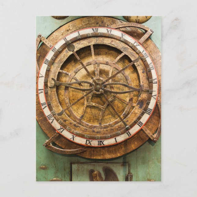 Postal Cara de reloj antiguo, Alemania (Anverso)