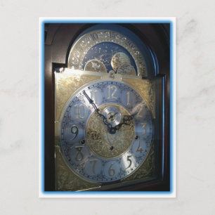 Postal Cara de reloj de abuelo