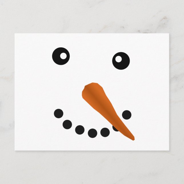 POSTAL CARA DE SNOWMAN (Anverso)