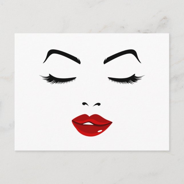 Postal Cara elegante (Anverso)