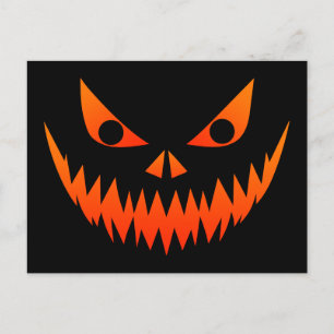 Postal Cara espeluznante de Halloween